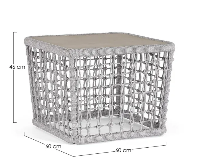 Bizzotto Tavolini>TAVOLINO KOLLAR 60X60 ARTIC