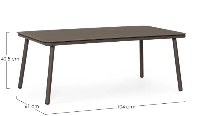 Bizzotto Tavolini>TAVOLINO SPIKE 104X61 RAVEN QS25