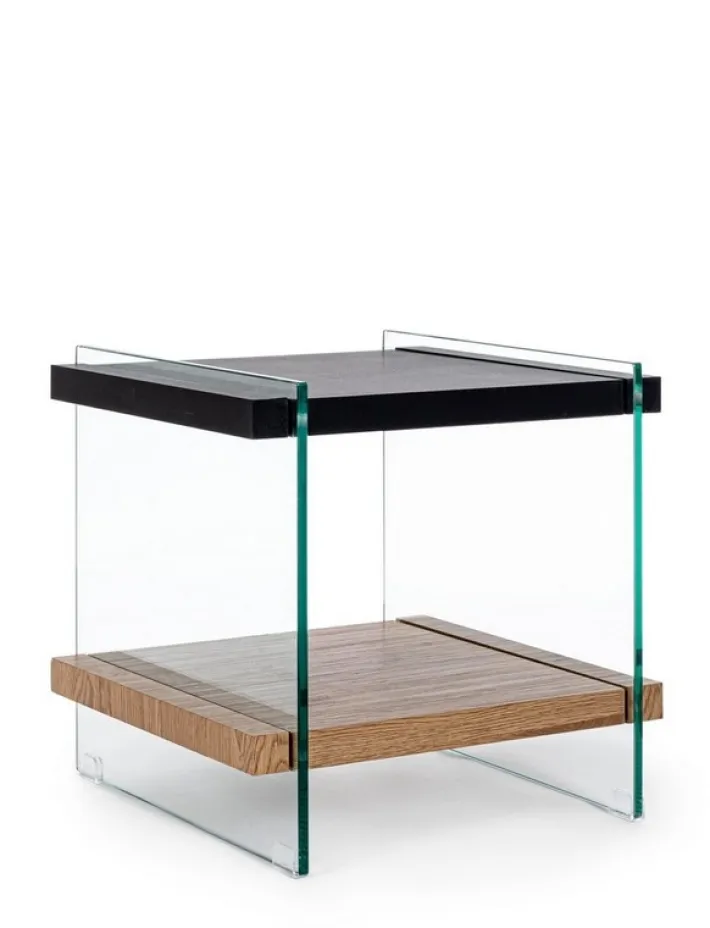 Bizzotto Tavolini>TAVOLINO 50X50 NERO - LINE WOOD