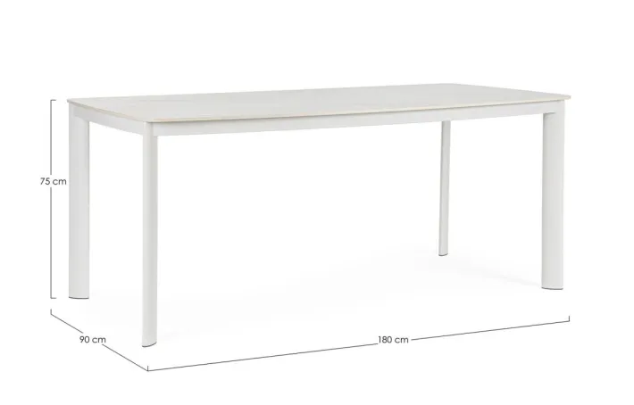 Bizzotto Tavoli>TAVOLO ALCORA 180X90 BIANCO