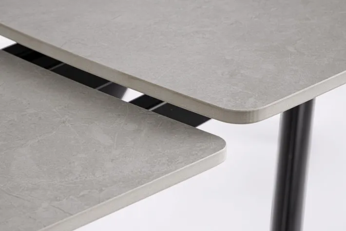 Bizzotto Tavoli>TAVOLO ALL. RAILI 119.5/180X85 NERO/GRIG