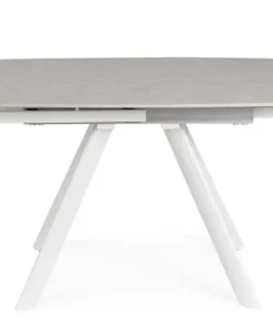Bizzotto Tavoli>TAVOLO ALL.RAILI 119.5/180X85 BIANC/GR C
