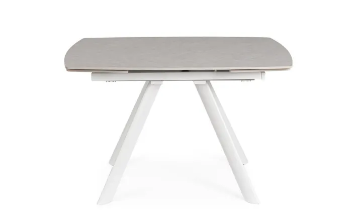 Bizzotto Tavoli>TAVOLO ALL.RAILI 119.5/180X85 BIANC/GR C