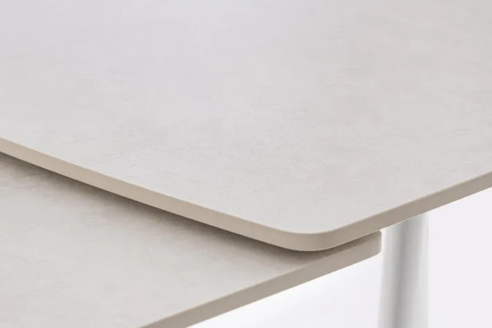 Bizzotto Tavoli>TAVOLO ALL.RAILI 119.5/180X85 BIANC/GR C