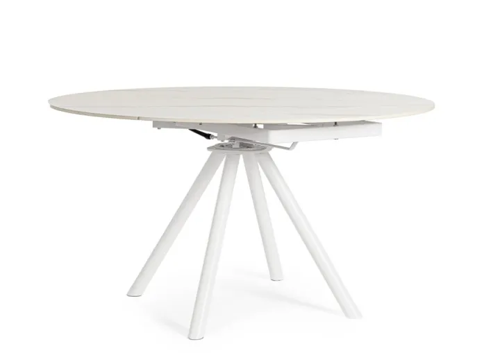 Bizzotto Tavoli>TAVOLO ALL.RAUNI D87/135 BIANCO/BIANCO