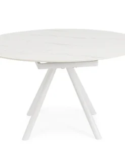 Bizzotto Tavoli>TAVOLO ALL.RAUNI D87/135 BIANCO/BIANCO