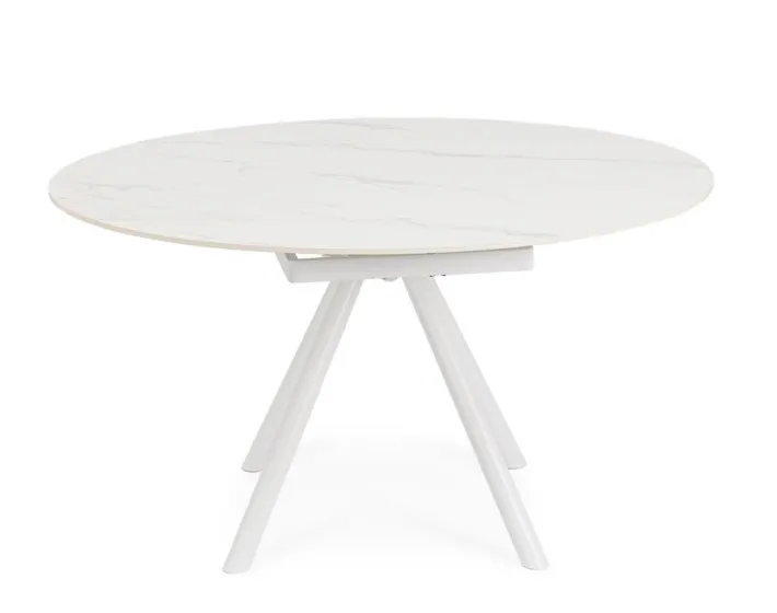 Bizzotto Tavoli>TAVOLO ALL.RAUNI D87/135 BIANCO/BIANCO
