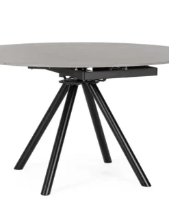 Bizzotto Tavoli>TAVOLO ALL.RAUNI D87/135 NERO/GRIGIO