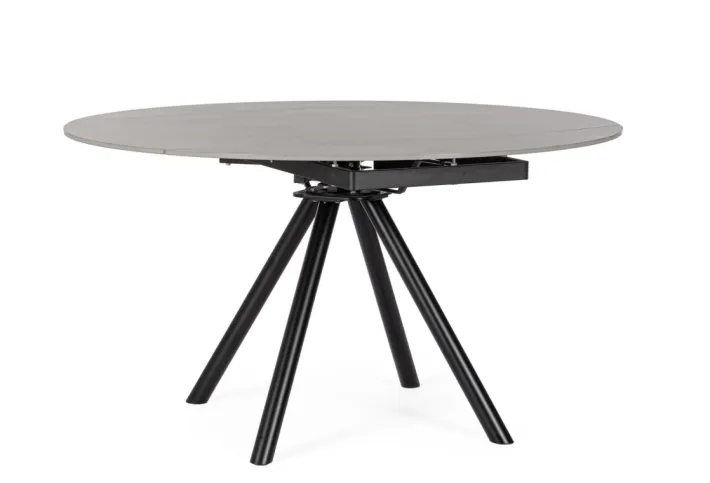 Bizzotto Tavoli>TAVOLO ALL.RAUNI D87/135 NERO/GRIGIO
