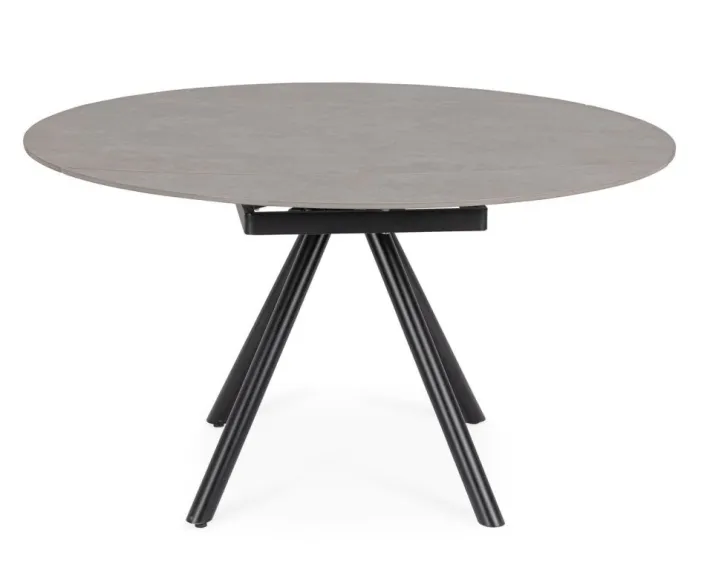 Bizzotto Tavoli>TAVOLO ALL.RAUNI D87/135 NERO/GRIGIO