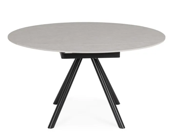 Bizzotto Tavoli>TAVOLO ALL.RAUNI D87/135 NERO/GRIG.CHIAR