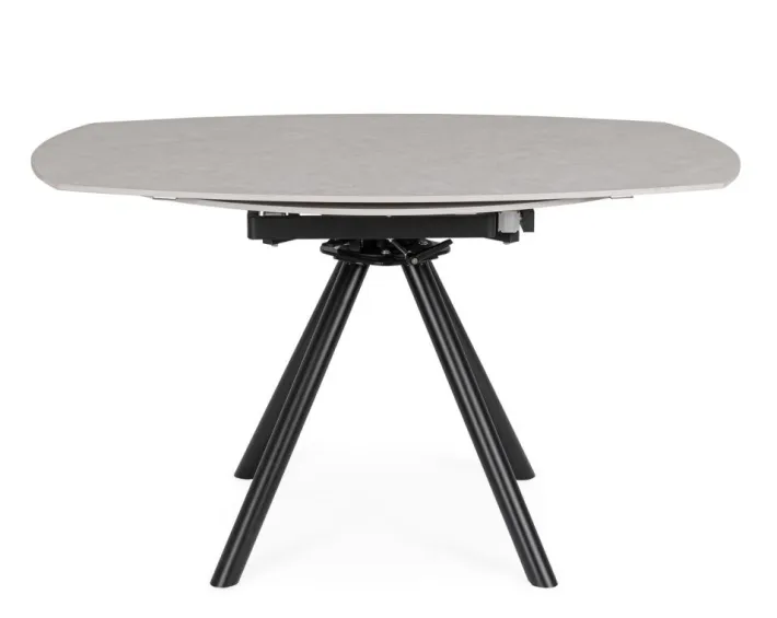Bizzotto Tavoli>TAVOLO ALL.RAUNI D87/135 NERO/GRIG.CHIAR