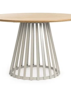 Bizzotto Tavoli>TAVOLO CILLIAN D120 WARM GREY/NATURAL