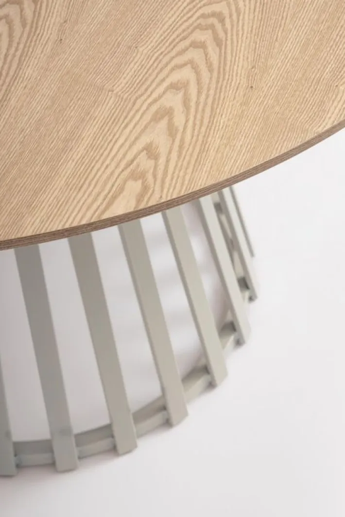 Bizzotto Tavoli>TAVOLO CILLIAN D120 WARM GREY/NATURAL