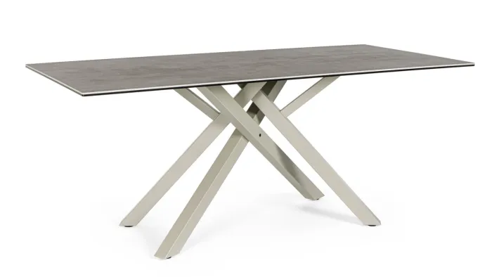 Bizzotto Tavoli>TAVOLO CON PIANO IN CERAMICA TORTORA - SEAN