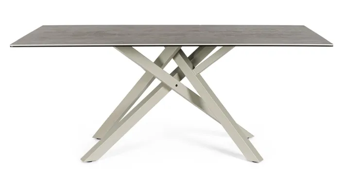 Bizzotto Tavoli>TAVOLO CON PIANO IN CERAMICA TORTORA - SEAN