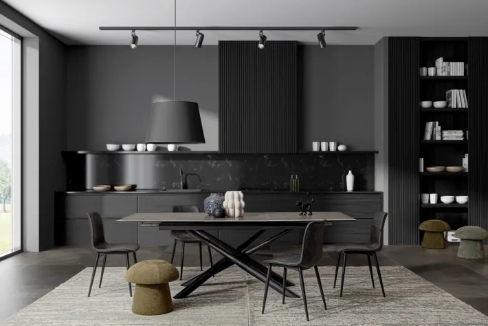 Bizzotto Tavoli>TAVOLO CON PIANO IN CERAMICA - SEYFERT