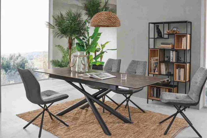 Bizzotto Tavoli>TAVOLO CON PIANO IN CERAMICA - SEYFERT
