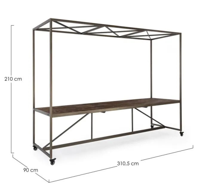 Bizzotto Carrelli Ed Espositori>TAVOLO ESPOSITORE C-TETTO 300X210H