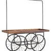 Bizzotto Carrelli Ed Espositori>TAVOLO ESPOSITORE IN LEGNO CON RUOTE