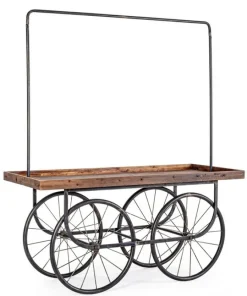 Bizzotto Carrelli Ed Espositori>TAVOLO ESPOSITORE IN LEGNO CON RUOTE