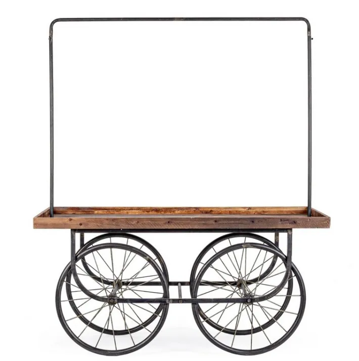 Bizzotto Carrelli Ed Espositori>TAVOLO ESPOSITORE IN LEGNO CON RUOTE