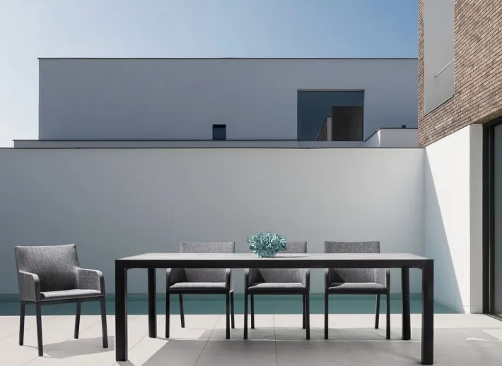 Bizzotto Tavoli>TAVOLO IN ALLUMINIO ANTRACITE JX55 - MASON