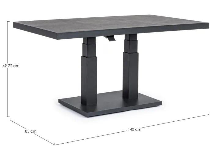Bizzotto Tavoli>TAVOLO IN ALLUMINIO ANTRACITE JX55 - TRUMAN