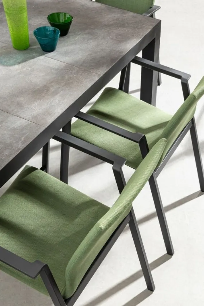 Bizzotto Tavoli>TAVOLO IN ALLUMINIO ANTRACITE JX55 - MASON
