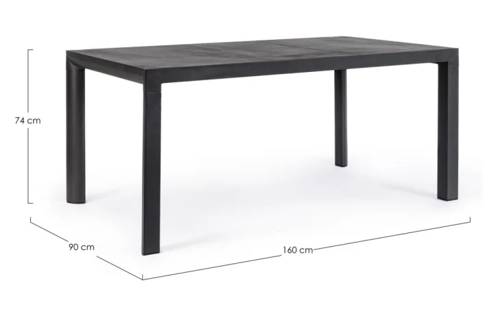 Bizzotto Tavoli>TAVOLO IN ALLUMINIO ANTRACITE JX55 - MASON