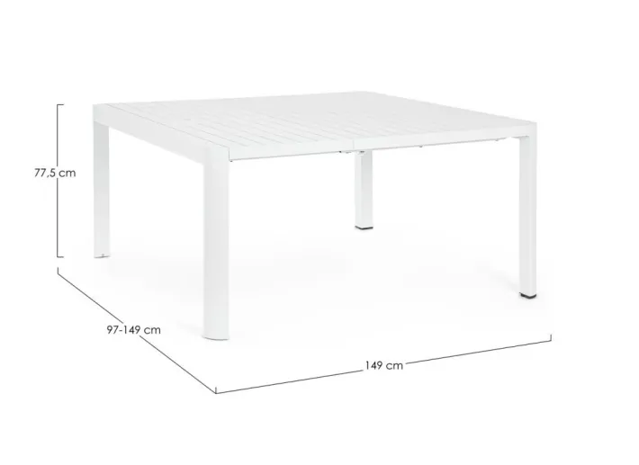 Bizzotto Tavoli>TAVOLO IN ALLUMINIO BIANCO CX21 - KIPLIN