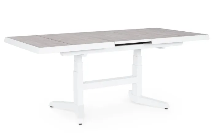 Bizzotto Tavoli>TAVOLO IN ALLUMINIO BIANCO JX11 - ROBERT