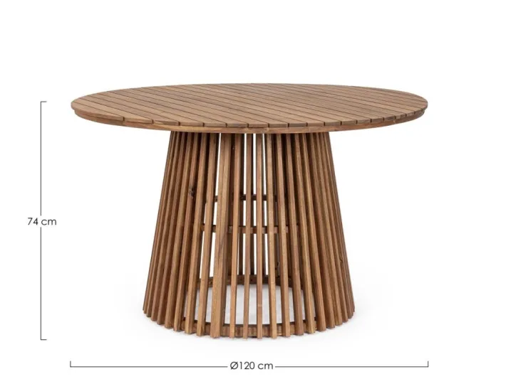 Bizzotto Tavoli>TAVOLO IN ALLUMINIO D120 FSC - RODANO