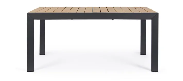 Bizzotto Tavoli>TAVOLO IN ALLUMINIO 160-240X100 ANTRACITE YK13 - BELMAR