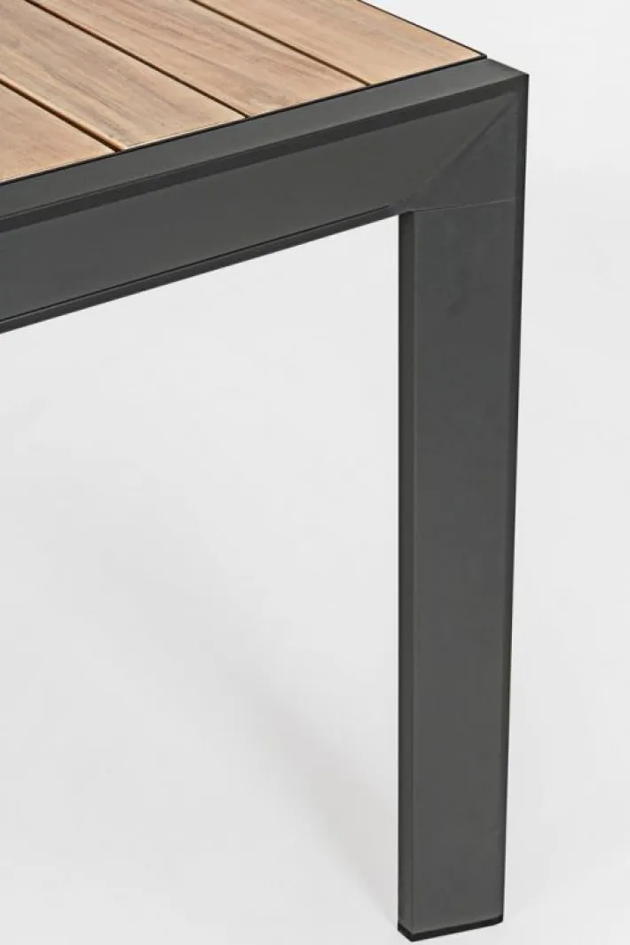Bizzotto Tavoli>TAVOLO IN ALLUMINIO 160-240X100 ANTRACITE YK13 - BELMAR