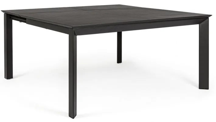 Bizzotto Tavoli>TAVOLO IN ALLUMINIO 110/160X160 ANTRACITE CX23 - KONNOR