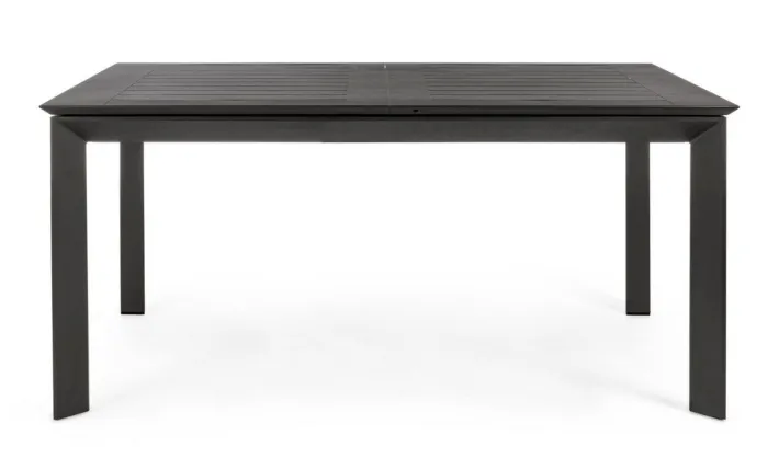 Bizzotto Tavoli>TAVOLO IN ALLUMINIO 110/160X160 ANTRACITE CX23 - KONNOR