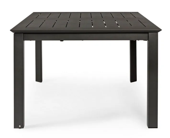 Bizzotto Tavoli>TAVOLO IN ALLUMINIO 110/160X160 ANTRACITE CX23 - KONNOR