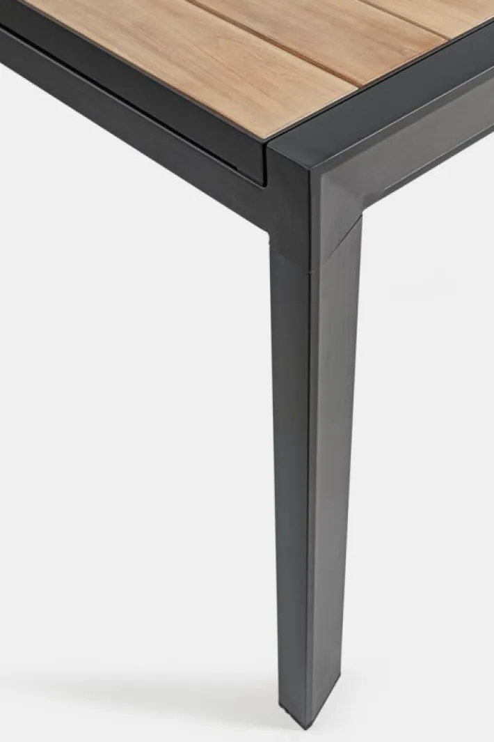 Bizzotto Tavoli>TAVOLO IN ALLUMINIO 220-340X100 ANTRACITE YK13 - BELMAR