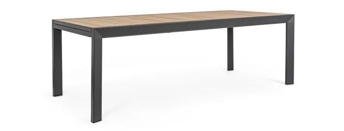 Bizzotto Tavoli>TAVOLO IN ALLUMINIO 220-340X100 ANTRACITE YK13 - BELMAR