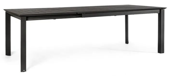 Bizzotto Tavoli>TAVOLO IN ALLUMINIO 160/240X100 ANTRACITE CX23 - KONNOR