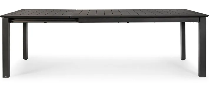 Bizzotto Tavoli>TAVOLO IN ALLUMINIO 160/240X100 ANTRACITE CX23 - KONNOR