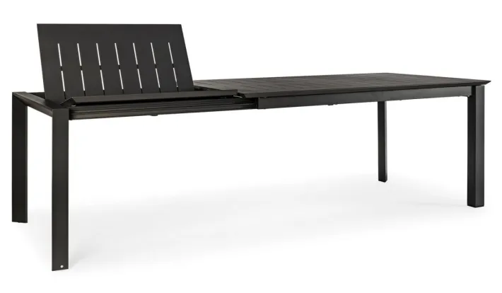 Bizzotto Tavoli>TAVOLO IN ALLUMINIO 160/240X100 ANTRACITE CX23 - KONNOR