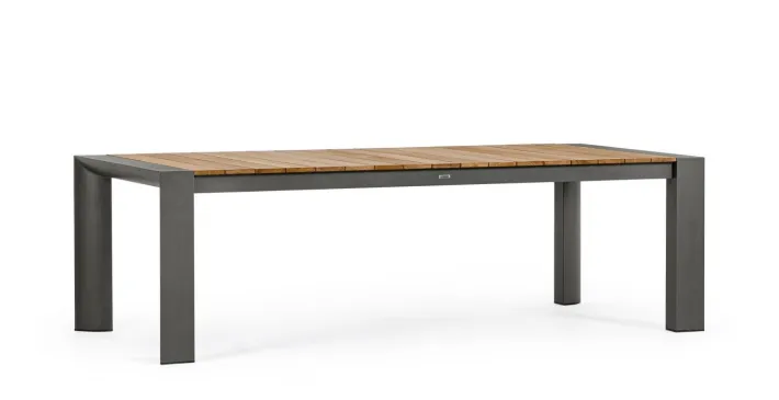 Bizzotto Tavoli>TAVOLO IN ALLUMINIO 253/319/384X110 ANTRACITE GK52 - CAMERON