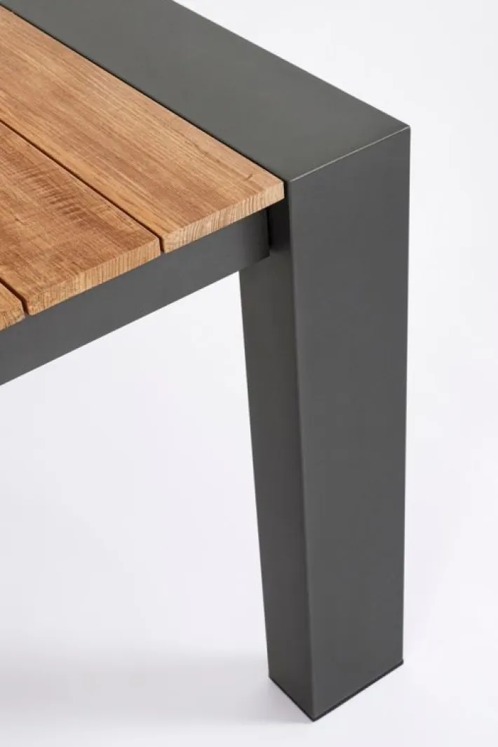 Bizzotto Tavoli>TAVOLO IN ALLUMINIO 253/319/384X110 ANTRACITE GK52 - CAMERON