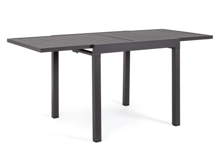 Bizzotto Tavoli>TAVOLO IN ALLUMINIO 83/166X80 ANTRACITE YK13 - PELAGIUS