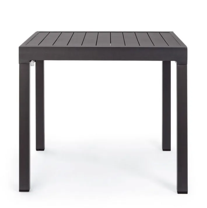 Bizzotto Tavoli>TAVOLO IN ALLUMINIO 83/166X80 ANTRACITE YK13 - PELAGIUS