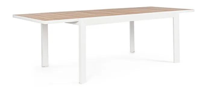 Bizzotto Tavoli>TAVOLO IN ALLUMINIO 160-240X100 BIANCO YK11 - BELMAR