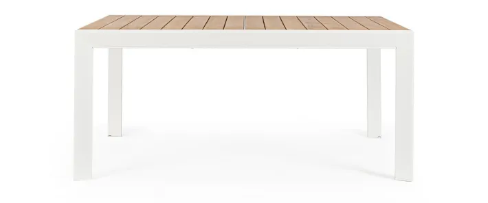 Bizzotto Tavoli>TAVOLO IN ALLUMINIO 160-240X100 BIANCO YK11 - BELMAR