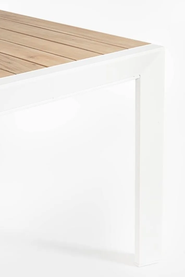 Bizzotto Tavoli>TAVOLO IN ALLUMINIO 160-240X100 BIANCO YK11 - BELMAR